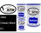 Preview: Jeep, Classic Black, P1: 500ml Lackdose + 500ml Klarlack + 250ml Härter - Set, von ATW Autoteile West.